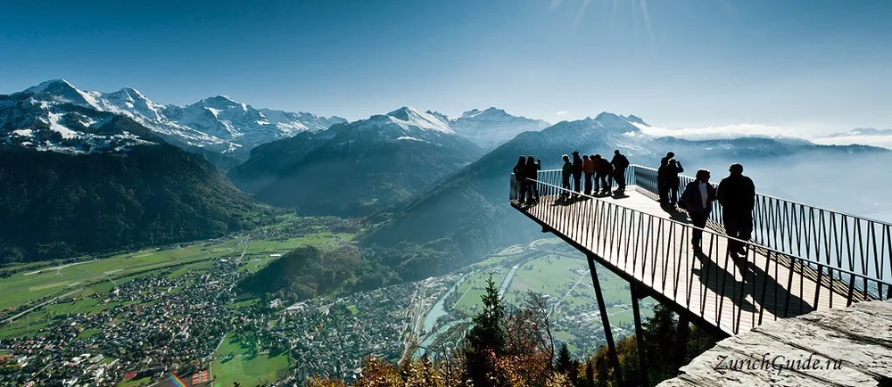 The viewing platform on Harder Kulm above Interlaken